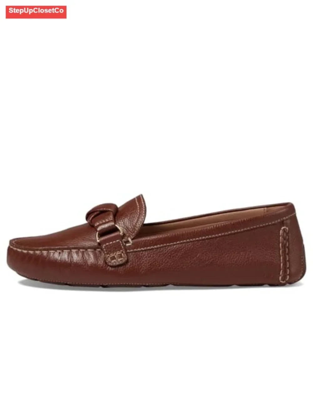 Embroidered Knot Driver Loafers with Cushioned Insole